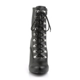 Vegan svart 13 cm EVE-106 ankel booties f�r m�n