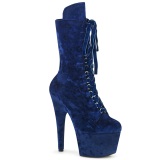 Velvet 18 cm ADORE-1045VEL Blue ankle boots high heels