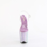 Violett 20 cm 808RRS pole dance h�gklackade skor strass plat�