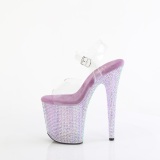 Violett 20 cm 808RRS pole dance h�gklackade skor strass plat�