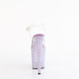 Violett 20 cm 808RRS pole dance h�gklackade skor strass plat�