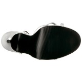 Vit 15 cm DOMINA-108 klackskor f�r m�n