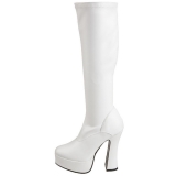 Vit Konstl�der 13 cm ELECTRA-2000Z H�ga Damst�vlar f�r M�n