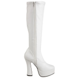 Vit Konstl�der 13 cm ELECTRA-2000Z H�ga Damst�vlar f�r M�n