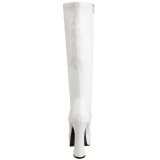 Vit Konstl�der 13 cm ELECTRA-2000Z H�ga Damst�vlar f�r M�n