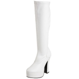 Vit Konstl�der 13 cm ELECTRA-2000Z H�ga Damst�vlar f�r M�n