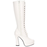 Vit Konstl�der 13 cm ELECTRA-2020 H�ga Damst�vlar f�r M�n