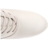 Vit Konstl�der 13 cm ELECTRA-2020 H�ga Damst�vlar f�r M�n