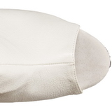 Vit Konstl�der 15 cm DELIGHT-1019 dam st�vletter med fransar h�g klack