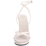 Vit Lack 12 cm FLAIR-436 H�ga Klackar Skor f�r M�n