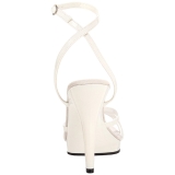 Vit Lack 12 cm FLAIR-436 H�ga Klackar Skor f�r M�n