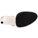 Vit Lack 12 cm FLAIR-436 H�ga Klackar Skor f�r M�n