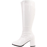 Vit Lack 7,5 cm GOGO-300 H�ga Damst�vlar f�r M�n