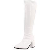 Vit Lack 7,5 cm GOGO-300 H�ga Damst�vlar f�r M�n