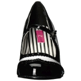 Vit Lackl�der 7,5 cm JENNA-06 stora storlekar pumps skor