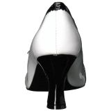 Vit Lackl�der 7,5 cm JENNA-06 stora storlekar pumps skor