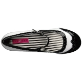 Vit Lackl�der 7,5 cm JENNA-06 stora storlekar pumps skor