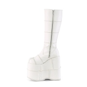 White 18 cm STACK-301 demonia boots - unisex cyberpunk boots