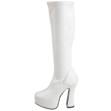 White Konstldere 13 cm ELECTRA-2000Z High Heeled Womens Boots for Men