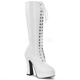 White Konstl�dere 13 cm ELECTRA-2020 High Heeled Womens Boots for Men