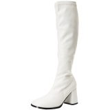 White Konstl�dere 7,5 cm GOGO-300 High Heeled Womens Boots for Men