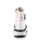 White Leatherette 3 cm LILITH-152 demonia ankle boots platform