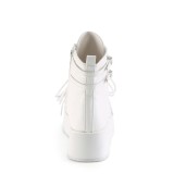 White Leatherette 6 cm SPRITE-70 demonia ankle boots platform