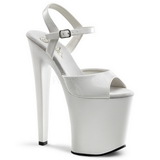 White Patent 20 cm XTREME-809 High Heels Platform