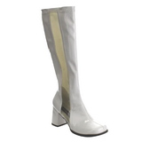 White Patent 7,5 cm Funtasma GOGO-303 Women Knee Boots