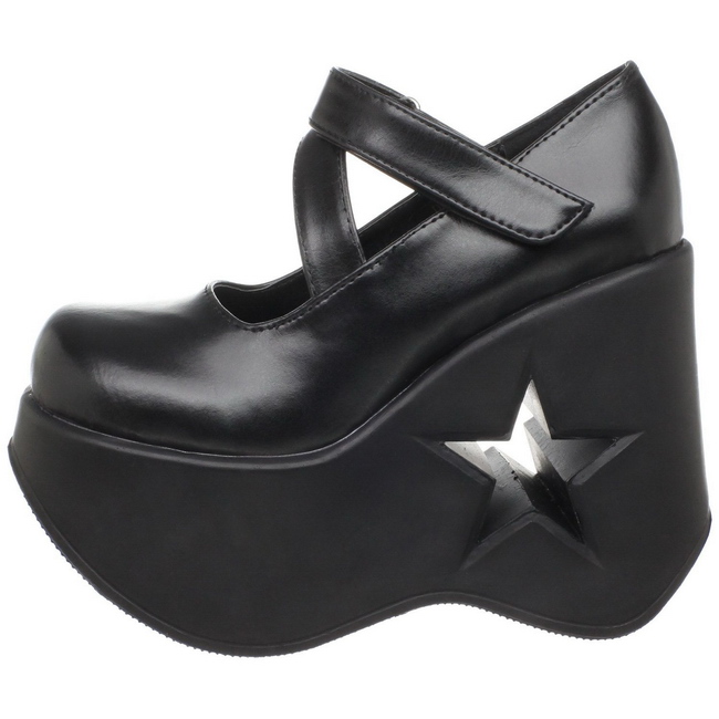 Pleaser DYNAMITE-03 vegan plat�skor med kilklack storlek 39 - 40
