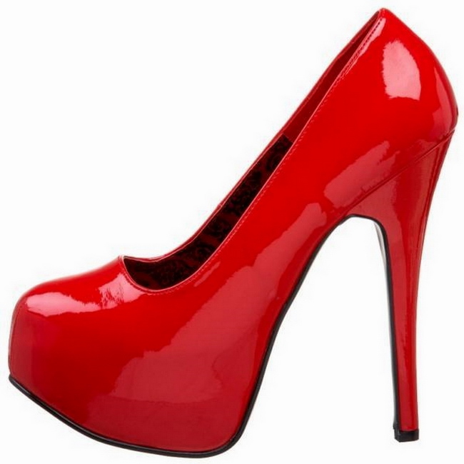 Pleaser TEEZE-06 r�da plat�skor pumps storlek 39 - 40