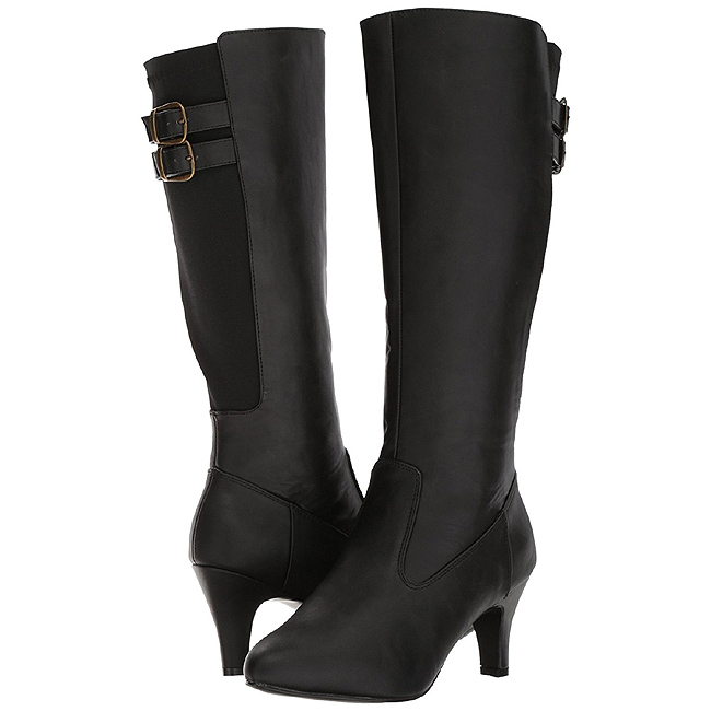 Pleaser DIVINE-2018 st�vlar f�r kvinnor stora storlekar i vegan svart 41 - 42
