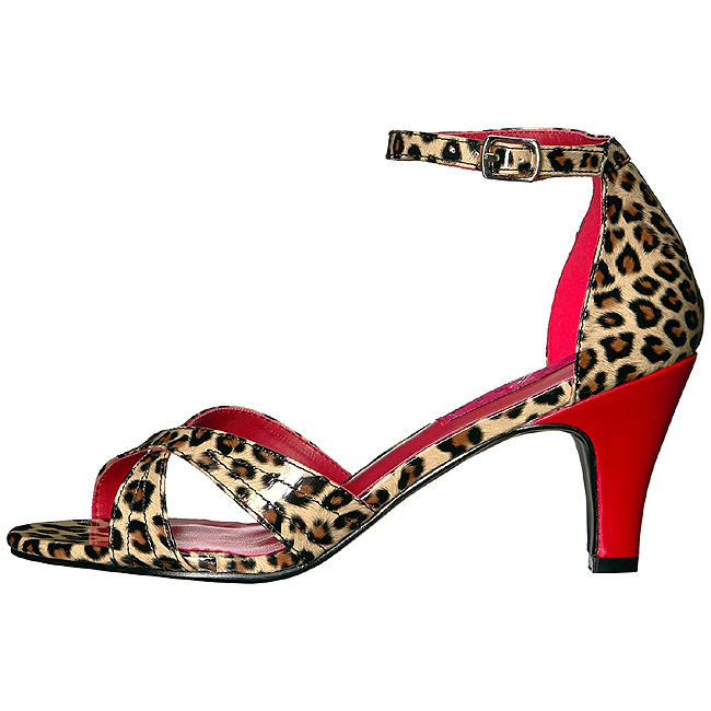 Pleaser DIVINE-435 leopard sandaler stora storlekar storlek 44 - 45