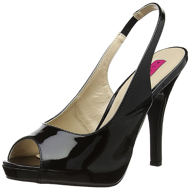 Pleaser EVE-04 kvinnor skor f�r stora f�tter i lackl�der storlekar 42 - 43