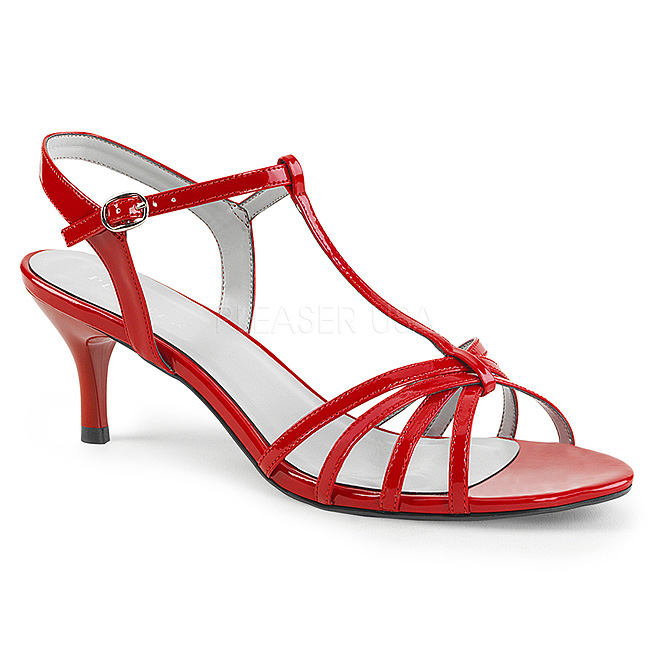 Pleaser KITTEN-06 svarta sandaler stora storlekar storlek 43 - 44